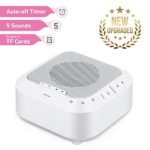 White Noise Machine Sound Machine for Babies| Sleep Therapy Machine Support TF Card Playback, Rechargeable Sleep Sound Machine for Kids, Tinnitus Sufferer, Light-Sleeper (White Color 8)