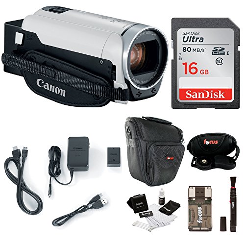 Canon VIXIA HF R800 1080p HD Video 57x Zoom Camcorder Bundle with 16GB SD Card Video Camera