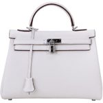 Cherish Kiss Women’s Genuine Leather Tote Bag Shoulder Padlock Handbags with Silver Handware White K32