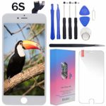 For iPhone 6s Screen Replacement Lcd White – 4.7” Display with 3D Touch [Front Camera] [Proximity sensor] [Ear Speaker] [Repair Tools] Full Assembly Digitizer Glass Kit for iPhone 6s (White)