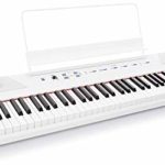 Alesis Recital White 88-Key Beginner Digital Piano with Full-Size Semi-Weighted Keys and Power Supply – Limited Edition