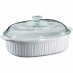 Corningware French White 4-Quart Oval Casserole with Glass Cover
