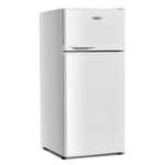 Costway 3.4 cu. ft. 2 Door Compact Mini Refrigerator Freezer Cooler (White)
