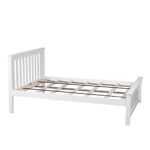 Max & Lily Solid Wood Full-Size Bed, White