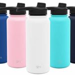 Simple Modern Summit Water Bottle with Chug Lid – Wide Mouth Vacuum Insulated 18/8 Stainless Steel Powder Coated -Winter White