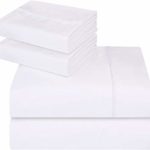 Utopia Bedding Soft Brushed Microfiber Wrinkle Fade and Stain Resistant 4-Piece Full Bed Sheet Set – White