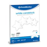 Printworks White Cardstock, 67 lb, 96 Bright, SFI Certified, Perfect for School and Craft Projects, 8.5 x 11 Inch, 100 Sheets (00540)