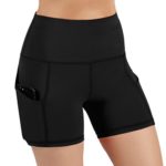 ODODOS High Waist Out Pocket Yoga Short Tummy Control Workout Running Athletic Non See-Through Yoga Shorts