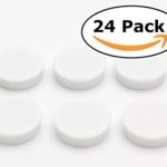 Bullseye Office Magnets (24 Pack) – White Round, Refrigerator Magnets – Perfect as Whiteboards, Lockers, or Fridge Magnets [White]