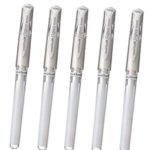 Uni-Ball Signo Broad Point Gel Impact Pen White Ink-1.0mm Value Set of 5