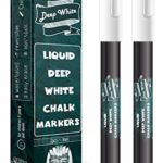 Deep White Liquid Chalk Markers White fine tip for Bistro & wedding menu, Glass Window case, Chalkboards and Blackboards