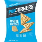 POPCORNERS White Cheddar Popped Corn Snacks, Gluten Free, 7oz bags (Pack of 12)