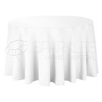 Sparkles Make It Special 10-pcs 120″ Inch Round Polyester Cloth Fabric Linen Tablecloth – Wedding Reception Restaurant Banquet Party – Machine Washable – Choice of Color – White