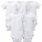 Gerber Baby 5-Pack Solid Onesies Bodysuits White 3-6 Months