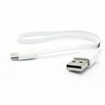 White Short 1ft Flat USB Cable Fast Charge Power Wire Sync Data Transfer Cord Micro-USB for Android [10PACK]