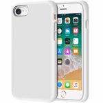 iPhone 8 Case, Anuck Non-Slip Liquid Silicone Gel Rubber Bumper Case with Soft Microfiber Lining Cushion Hard Shell Shockproof Full-Body Protective Case Cover for Apple iPhone 7/8 4.7″ – White