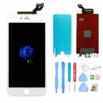 Srinea Screen Replacement for iPhone 6S Plus 5.5” White, LCD Display Touch Screen and Digitizer Frame Assembly with Full Repair Kit for iPhone 6S Plus