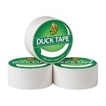 Duck Brand 285635 Color Duck Tape Duct 3-Pack, 1.88 Inches x 20 Yards, 60 Yards Total, White