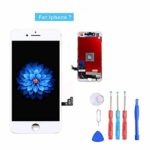 Screen Replacement Compatible with iPhone 7 4.7 Inch LCD – Compatible with iPhone 7 3D Touch Screen Display Repair Kit Assembly with Complete Repair Tools (White)