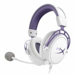 HyperX Cloud Alpha Gaming Headset – White/Purple – Limited Edition for PC, PS4 & Xbox One, Nintendo Switch