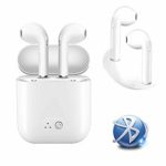 Bluetooth Earbuds, Bluetooth Headphones Wireless Sport Earbuds Mini in-Ear Earphones Stereo Noise Canceling with Charging Case for Workout, Running, Gym (White^)