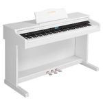 LAGRIMA White Digital Piano, 88 Key Electric Piano Keyboard for Beginner/Adults W/Music Stand+Power Adapter+3-Pedal Board+Instruction Book+Headphone Jack