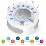 White Noise Machine High Fidelity Sound Machine for Sleeping & Relaxation – 9 Natural and Soothing Sounds- Plug In Or Battery Powered – Portable Sleep Sound Therapy for Home, Office or Travel