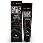 Cali White ACTIVATED CHARCOAL & ORGANIC COCONUT OIL TEETH WHITENING TOOTHPASTE, MADE IN USA, Best Natural Whitener, Vegan, Fluoride Free, Sulfate Free, Organic, Black Tooth Paste, Kids MINT (4oz)