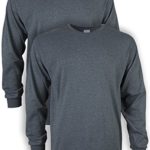 Gildan Men’s Ultra Cotton Adult Long Sleeve T-Shirt, 2-Pack