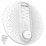 PICTEK White Noise Machine, 24 Non-Looping Soothing Sounds Lullaby Timing Baby Sound Machine, Sleep Therapy with Auto-Off Timer, Headphone Jack, USB or Battery Powered (Adapter Included)