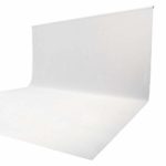 Issuntex 5×7 ft White Background Muslin Backdrop,Photo Studio,Collapsible High Density Screen for Video Photography and Television