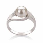 Clare White 6-7mm AAA Quality Freshwater 925 Sterling Silver Cultured Pearl Ring For Women