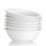Sweese 1306 Porcelain Bowls – 20 Ounce for Cereal, Soup and Fruit – Set of 6, White