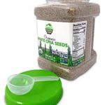 Wunder Basket Organic Chia Seeds White, 2 LB Jar, w/scoop – Raw, Non-GMO, Vegan
