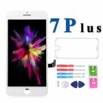 for iPhone 7 Plus Screen Replacement White 5.5″ LCD Display 3D Touch Screen Digitizer Screen with Repair Tools Kit & Screen Protector