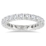 2 Carat TW AGS Certified 14K White Gold Diamond Eternity Band (K-L Color, I2-I3 Clarity)