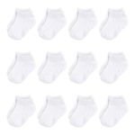 Touched by Nature Baby Organic Basic, White No Show Socks 12Pk 0-6 Months