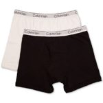 Calvin Klein Boy`s 2 Pack Boxer Briefs (Medium/8-10, Black(i5131)/White/Black)