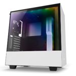 NZXT H500i – Compact ATX Mid-Tower PC Gaming Case – RGB Lighting and Fan Control – CAM-Powered Smart Device – Tempered Glass Panel – Enhanced Cable Management System – Water-Cooling Ready – White