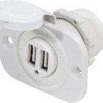 Blue Sea Systems 12V DC Dual USB Charger Socket, White
