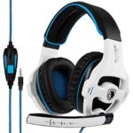 Gaming Headset Xbox One, SADES SA810S Stereo Over-Ear Noise Isolation Bass Gaming Headphones with Microphone for PS4 Laptop PC Mac Computer Smart Phones -White