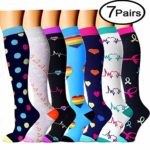 CHARMKING Compression Socks for Women & Men 7/8 Pairs 15-20 mmHg is Best Graduated Athletic Running Flight Travel Nurses Pregnant – Boost Performance Blood Circulation & Recovery