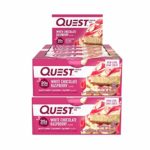 Quest Nutrition Protein Bar White Chocolate Raspberry. Low Carb Meal Replacement Bar w/ 20g+ Protein. High Fiber, Soy-Free, Gluten-Free (24 Count)