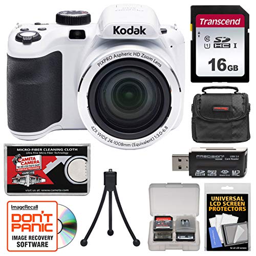 KODAK PIXPRO AZ421 Astro Zoom Digital Camera (White) with 16GB Card