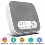 BESTHING White Noise Machine, Sleep Sound Machine – 7 Sounds, USB Output Charger, Adjustable Volume, Headphone Jack and Auto-Off Timer, Portable Sound Therapy for Home, Office or Travel