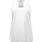 JC DISTRO Women’s Basic Jersey Racer-Back White Tank Top Large