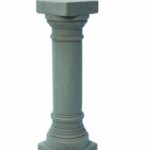 EMSCO Group Greek Column Statue – Natural Granite Appearance – Made of Resin – Lightweight – 32” Height