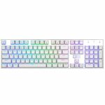 Granvela MechanicalEagle Z-88 Mechanical Gaming Keyboard with 9-Mode RGB LED Backlit, Cherry MX Equivalent Tactile and Clicky Blue Switches -Solder Free DIY Replaceable (White)