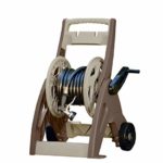 Suncast 175′ Hosemobile Garden Hose Reel Cart – Garden Hose Caddy with Large Easy to Grip Crank for Garden, Lawn and Patio – Easylink System for Watertight Connection – Bronze and Taupe