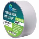 Real Premium Grade Gaffer Tape 2″ X 30 Yards by EdenProducts, Strongest On The Market, Residue Free, Heavy Duty Non-Reflective Matte Finish Gaff Tape, Outdoor & Indoor – White (More Colors Available)
